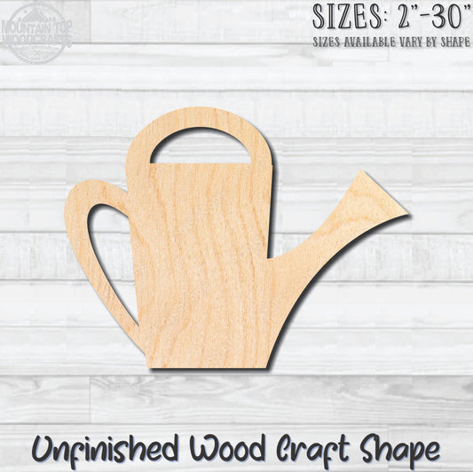 Watering Can 5 Unfinished Wood Shape Blank Laser Engraved Cutout Woodcraft Craft Supply