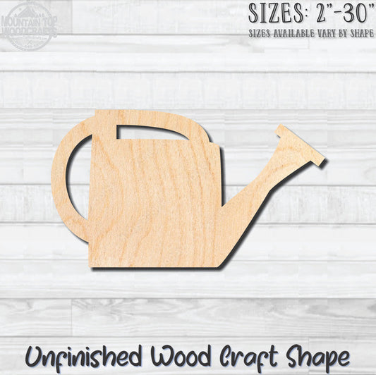 Watering Can 7 Unfinished Wood Shape Blank Laser Engraved Cutout Woodcraft Craft Supply