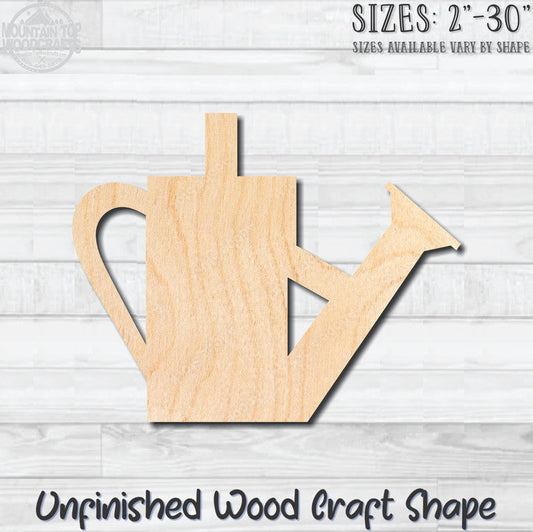 Watering Can 8 Unfinished Wood Shape Blank Laser Engraved Cutout Woodcraft Craft Supply