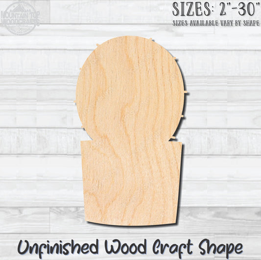 Cactus 1 Unfinished Wood Shape Blank Laser Engraved Cutout Woodcraft Craft Supply