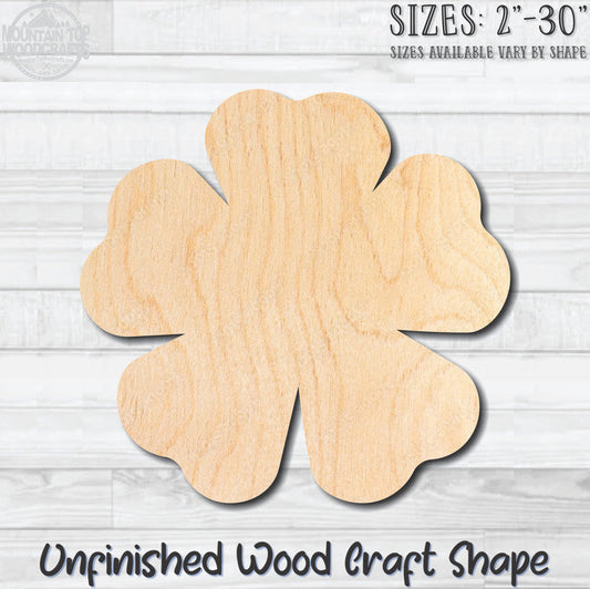 Flower 2 Unfinished Wood Shape Blank Laser Engraved Cutout Woodcraft Craft Supply