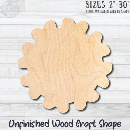 Flower 5 Unfinished Wood Shape Blank Laser Engraved Cutout Woodcraft Craft Supply