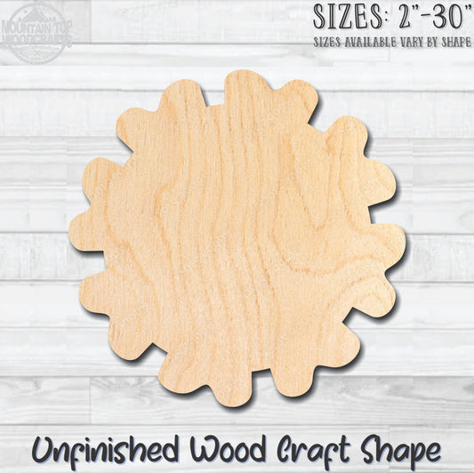 Flower 6 Unfinished Wood Shape Blank Laser Engraved Cutout Woodcraft Craft Supply