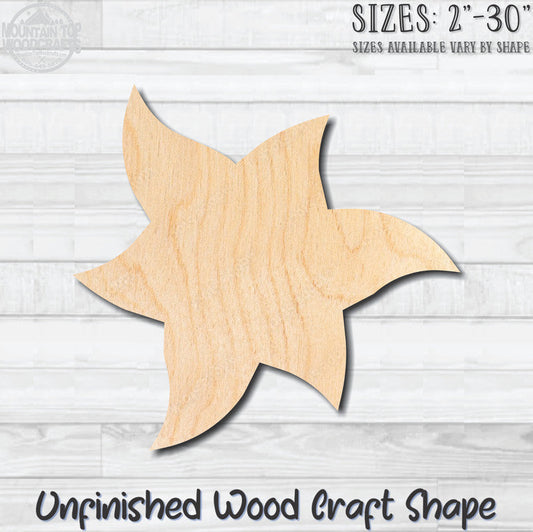 Flower 11 Unfinished Wood Shape Blank Laser Engraved Cutout Woodcraft Craft Supply