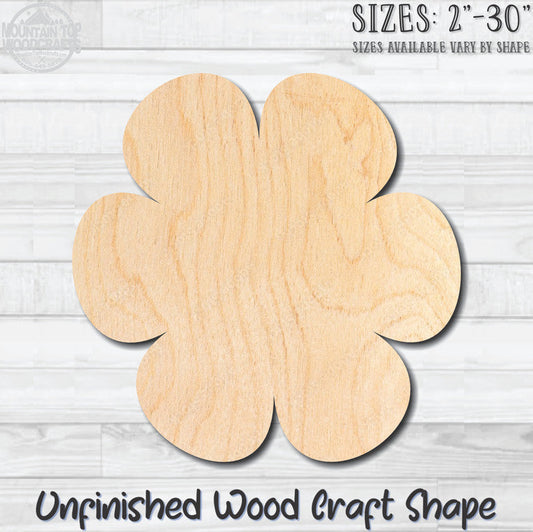 Flower 19 Unfinished Wood Shape Blank Laser Engraved Cutout Woodcraft Craft Supply