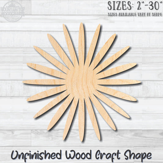 Flower 21 Unfinished Wood Shape Blank Laser Engraved Cutout Woodcraft Craft Supply