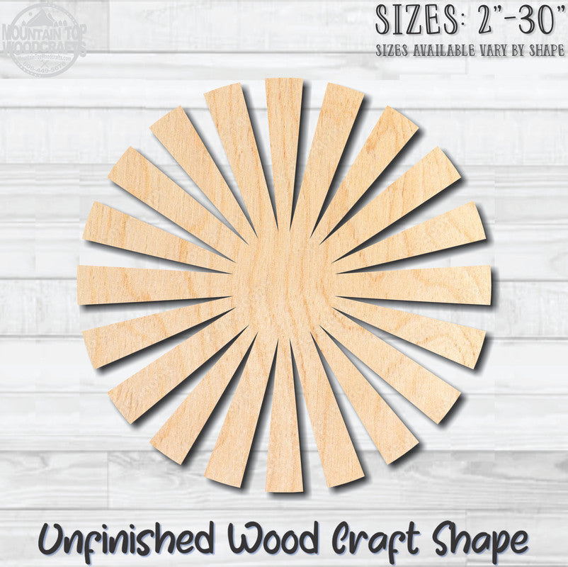 Flower 22 Unfinished Wood Shape Blank Laser Engraved Cutout Woodcraft Craft Supply
