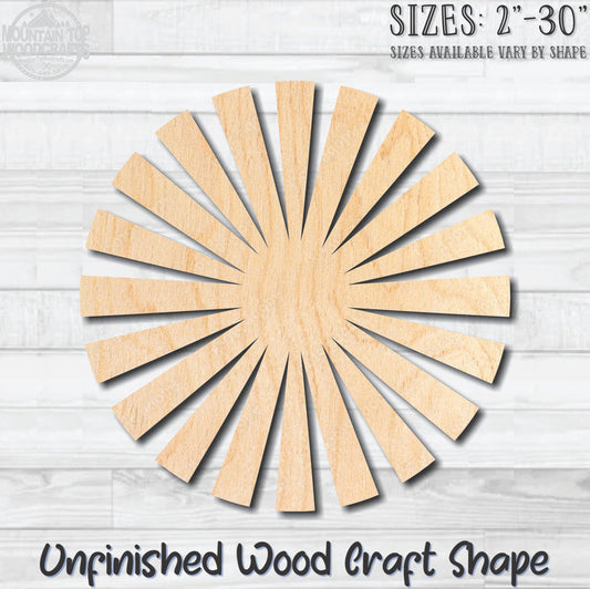 Flower 22 Unfinished Wood Shape Blank Laser Engraved Cutout Woodcraft Craft Supply
