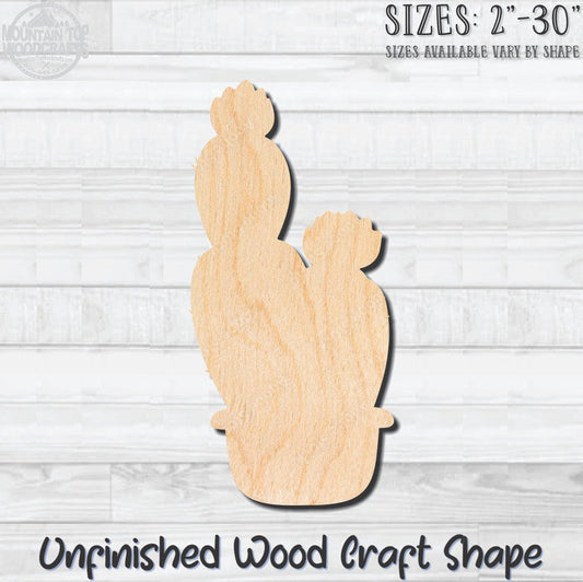 Cactus 11 Unfinished Wood Shape Blank Laser Engraved Cutout Woodcraft Craft Supply