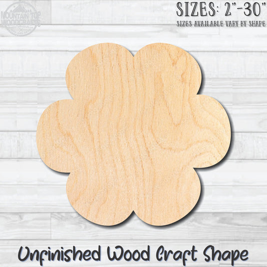 Flower 29 Unfinished Wood Shape Blank Laser Engraved Cutout Woodcraft Craft Supply