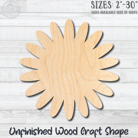 Flower 30 Unfinished Wood Shape Blank Laser Engraved Cutout Woodcraft Craft Supply