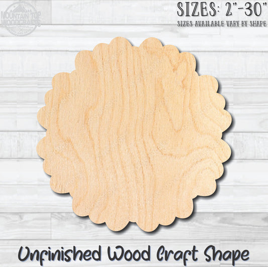 Flower 33 Unfinished Wood Shape Blank Laser Engraved Cutout Woodcraft Craft Supply