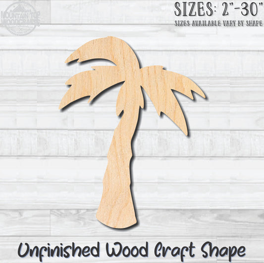 Palm Tree 6 Unfinished Wood Shape Blank Laser Engraved Cutout Woodcraft Craft Supply
