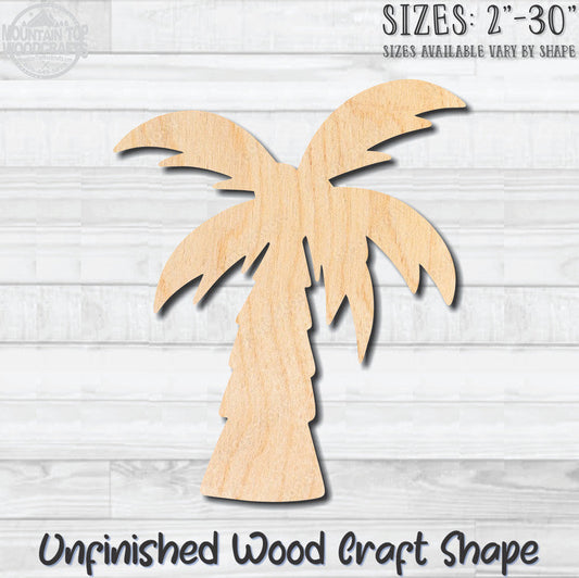 Palm Tree 4 Unfinished Wood Shape Blank Laser Engraved Cutout Woodcraft Craft Supply