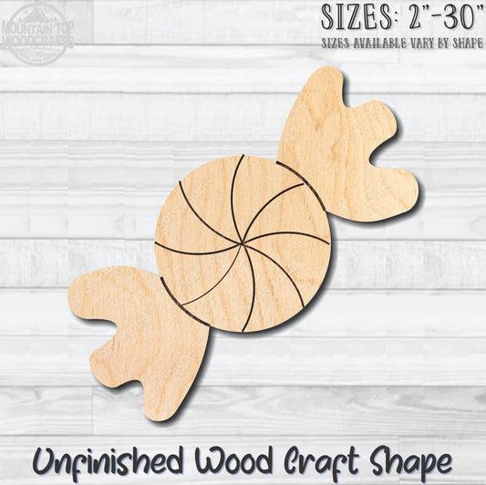 Candy Unfinished Wood Shape Blank Laser Engraved Cutout Woodcraft Craft Supply