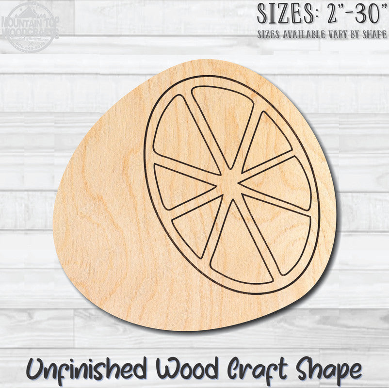 Lemon Food Vegetable Fruit Unfinished Wood Shape Blank Laser Engraved Cutout Woodcraft Craft Supply