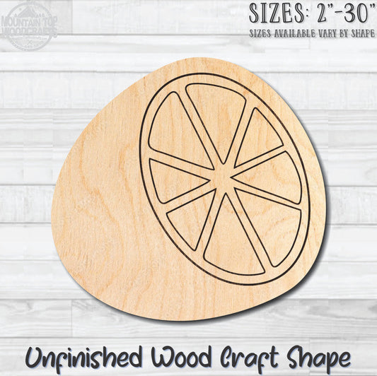 Lemon Food Vegetable Fruit Unfinished Wood Shape Blank Laser Engraved Cutout Woodcraft Craft Supply