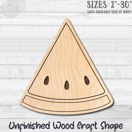 Watermelon Slice Food Vegetable Fruit Unfinished Wood Shape Blank Laser Engraved Cut Out Woodcraft Craft Supply