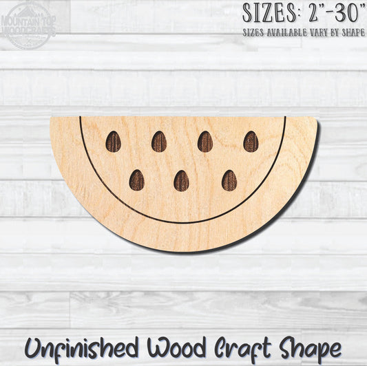 Watermelon Half Food Vegetable Fruit Unfinished Wood Shape Blank Laser Engraved Cutout Woodcraft Craft Supply