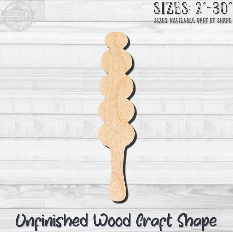 Popsicle Ice Cream 1 Unfinished Wood Shape Blank Laser Engraved Cut Out Woodcraft Craft Supply