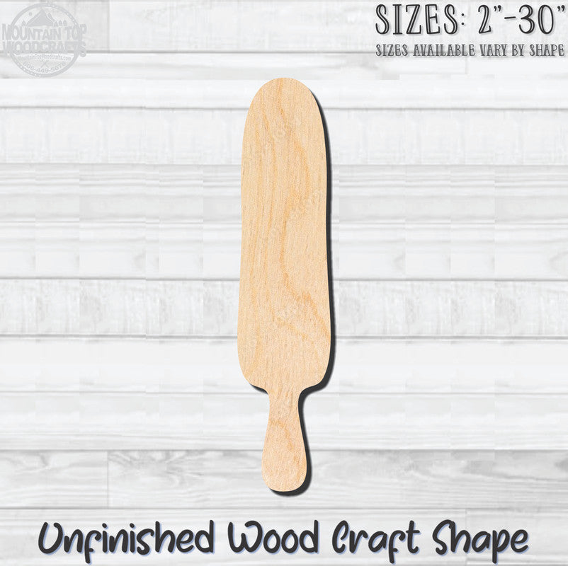 Popsicle Ice Cream 2 Unfinished Wood Shape Blank Laser Engraved Cut Out Woodcraft Craft Supply