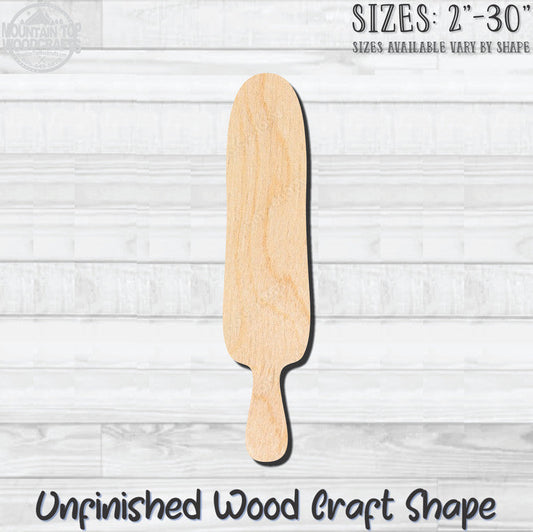 Popsicle Ice Cream 2 Unfinished Wood Shape Blank Laser Engraved Cut Out Woodcraft Craft Supply