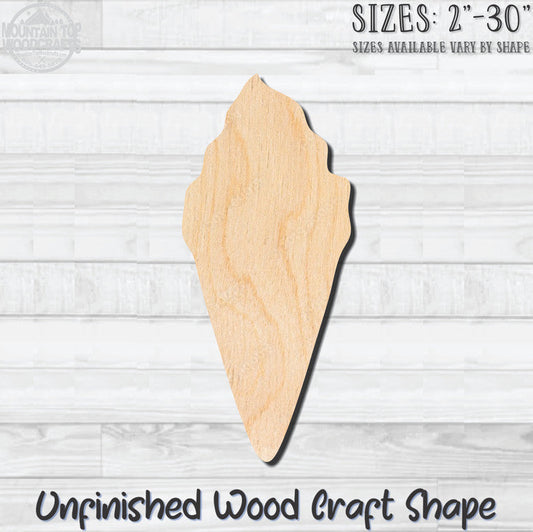 Ice Cream Cone 2 Unfinished Wood Shape Blank Laser Engraved Cutout Woodcraft Craft Supply