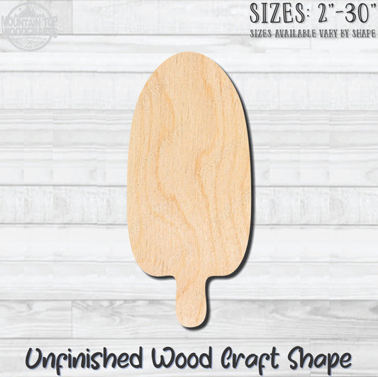 Popsicle 1 Unfinished Wood Shape Blank Laser Engraved Cut Out Woodcraft Craft Supply