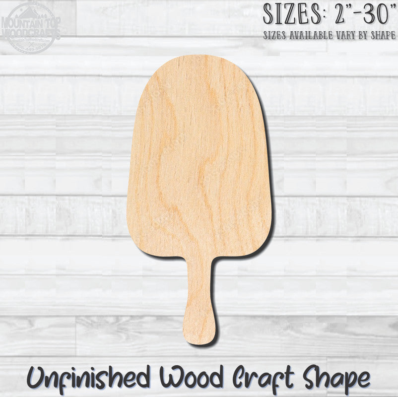 Popsicle 3 Unfinished Wood Shape Blank Laser Engraved Cut Out Woodcraft Craft Supply