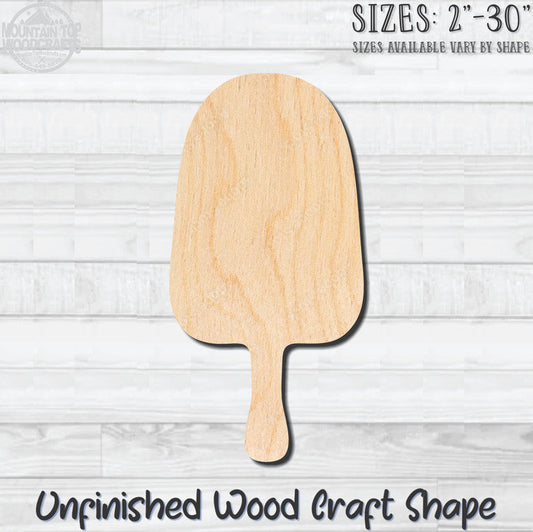 Popsicle 3 Unfinished Wood Shape Blank Laser Engraved Cut Out Woodcraft Craft Supply