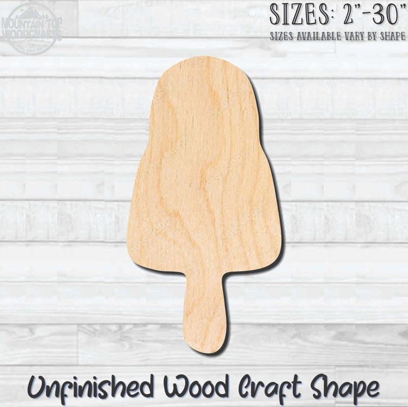 Popsicle 4 Unfinished Wood Shape Blank Laser Engraved Cut Out Woodcraft Craft Supply