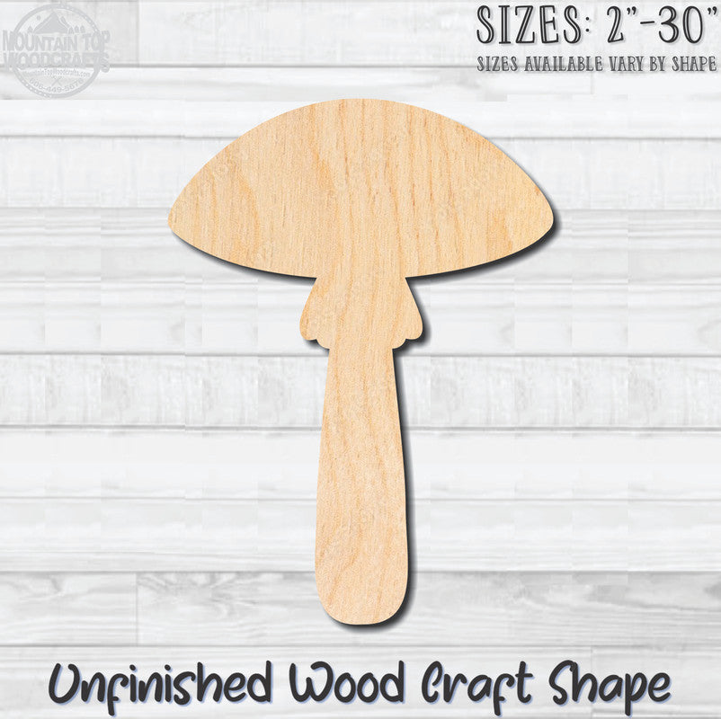 Mushroom 7 Unfinished Wood Shape Blank Laser Engraved Cut Out Woodcraft Craft