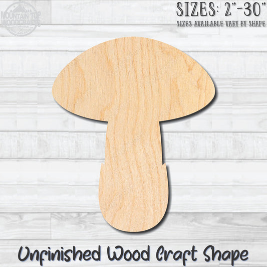 Mushroom 10 Unfinished Wood Shape Blank Laser Engraved Cut Out Woodcraft Craft