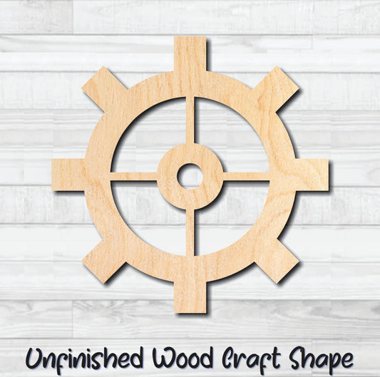 Gear 1 Cog Sprocket Pulley Unfinished Wood Shape Blank Laser Engraved Cut Out Woodcraft Craft Supply