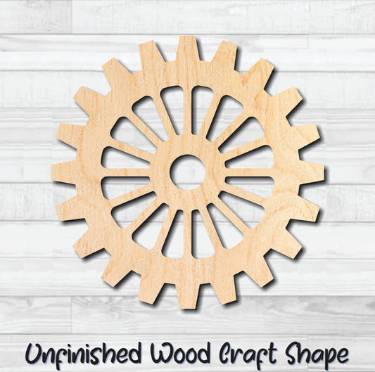 Gear 13 Cog Sprocket Pulley Unfinished Wood Shape Blank Laser Engraved Cut Out Woodcraft Craft Supply