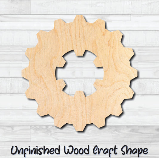 Gear 19 Cog Sprocket Pulley Unfinished Wood Shape Blank Laser Engraved Cut Out Woodcraft Craft Supply