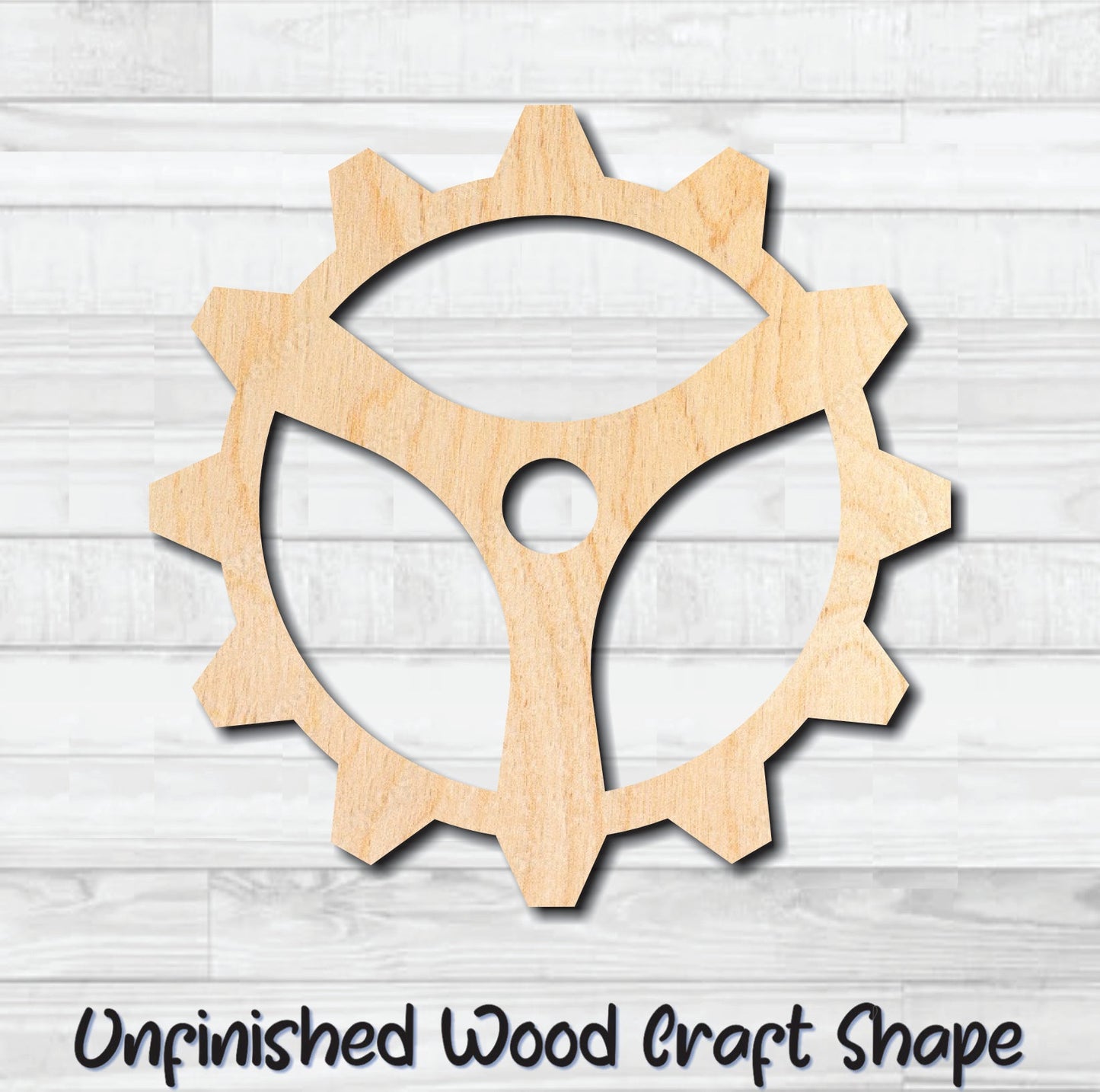 Gear 20 Cog Sprocket Pulley Unfinished Wood Shape Blank Laser Engraved Cut Out Woodcraft Craft Supply