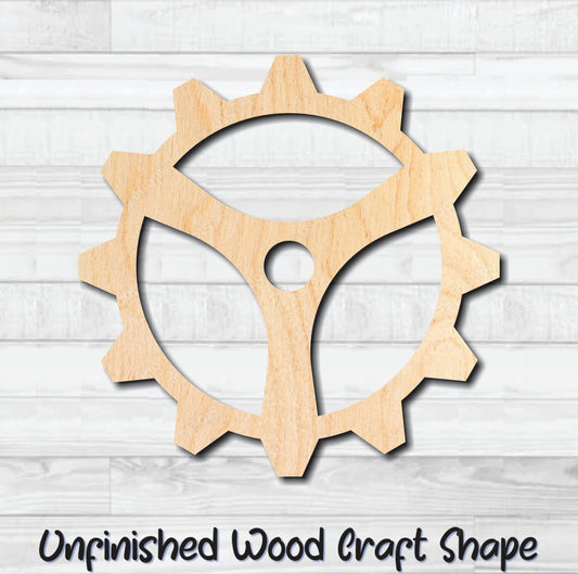 Gear 20 Cog Sprocket Pulley Unfinished Wood Shape Blank Laser Engraved Cut Out Woodcraft Craft Supply