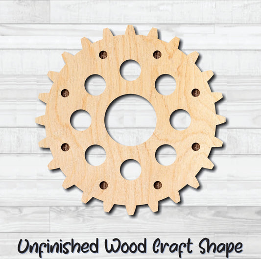 Gear 26 Cog Sprocket Pulley Unfinished Wood Shape Blank Laser Engraved Cut Out Woodcraft Craft Supply