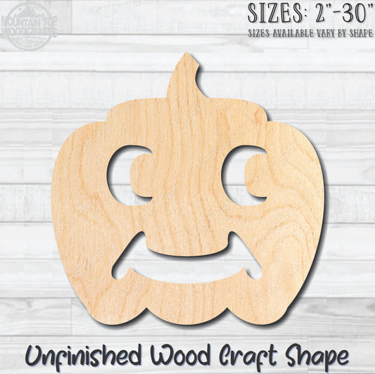 Jack O'Lantern 16 Halloween Unfinished Wood Shape Blank Laser Engraved Cutout Woodcraft Craft Supply