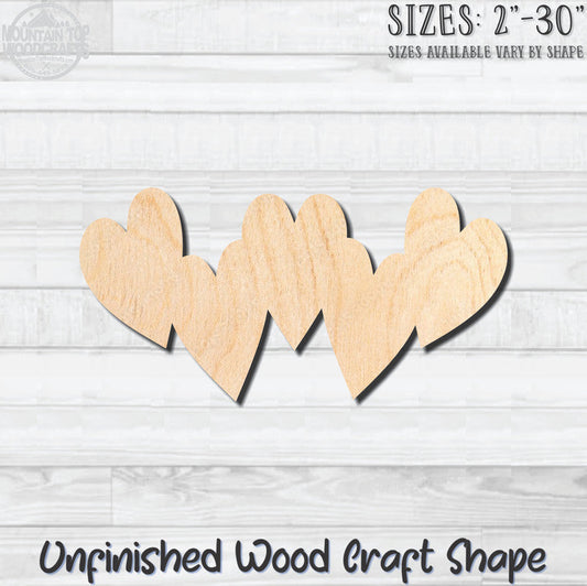 Heart Banner Unfinished Wood Shape Blank Laser Engraved Cutout Woodcraft Craft Supply