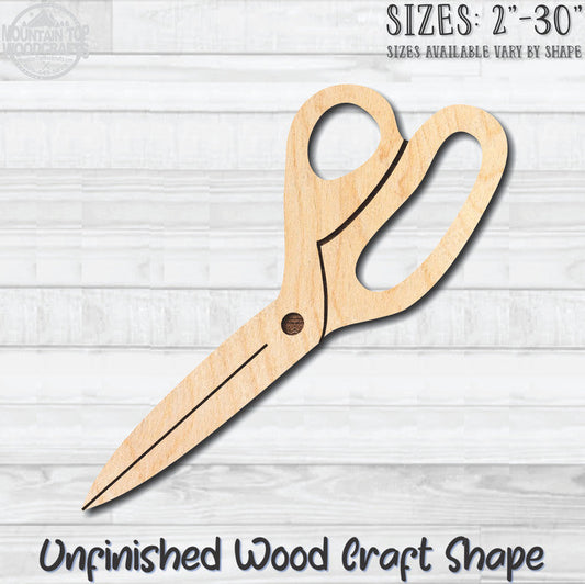 Scissors Shears Unfinished Wood Shape Blank Laser Engraved Cut Out Woodcraft Craft Supply