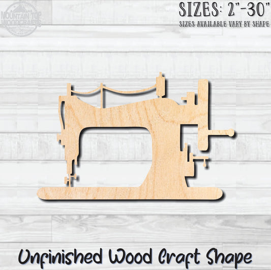 Sewing Machine 7 Unfinished Wood Shape Blank Laser Engraved Cut Out Woodcraft Craft Supply