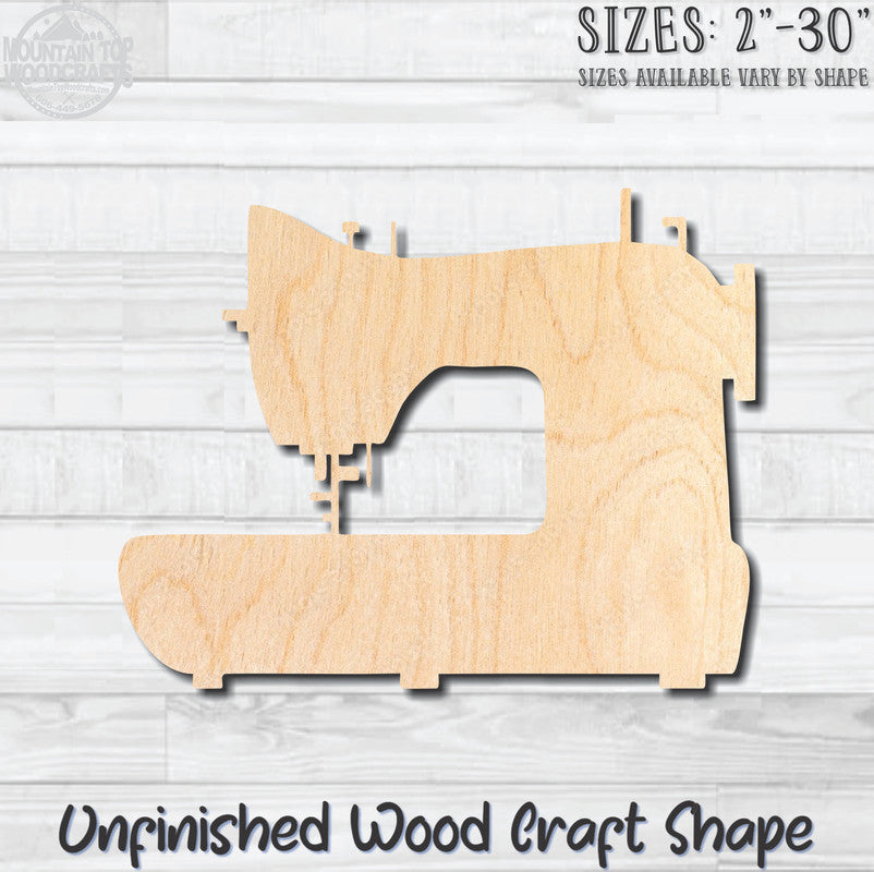 Sewing Machine 2 Unfinished Wood Shape Blank Laser Engraved Cut Out Woodcraft Craft Supply