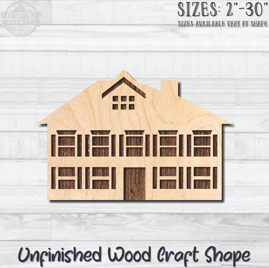 House Home Real Estate 4 Unfinished Wood Shape Blank Laser Engraved Cutout Woodcraft Craft Supply