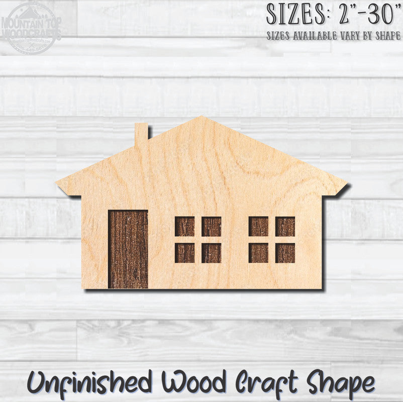 House Home Realtor 4 Unfinished Wood Shape Blank Laser Engraved Cutout Woodcraft Craft Supply