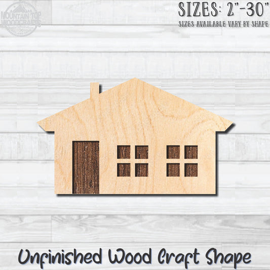 House Home Realtor 4 Unfinished Wood Shape Blank Laser Engraved Cutout Woodcraft Craft Supply