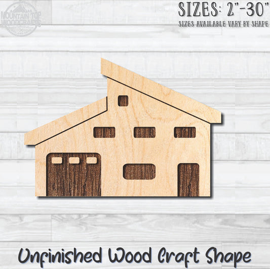 House Home Building 10 Unfinished Wood Shape Blank Laser Engraved Cutout Woodcraft Craft Supply