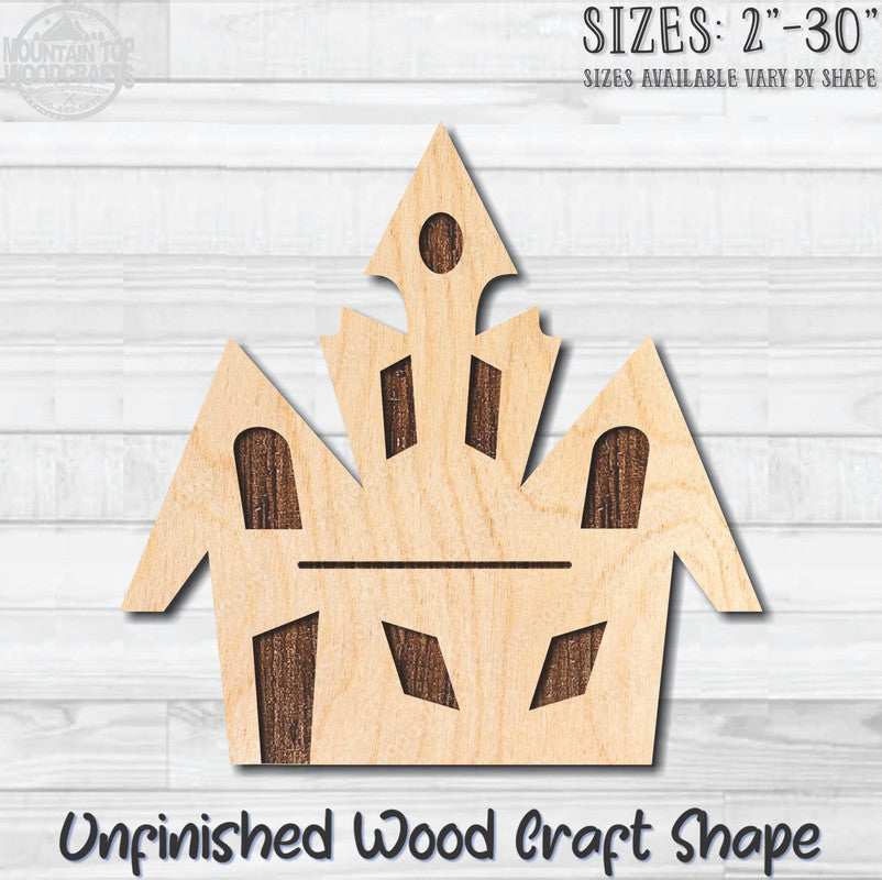 Halloween Haunted House 3 Unfinished Wood Shape Blank Laser Engraved Cutout Woodcraft Craft Supply