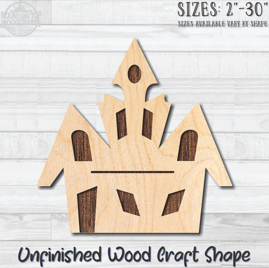 Halloween Haunted House 3 Unfinished Wood Shape Blank Laser Engraved Cutout Woodcraft Craft Supply